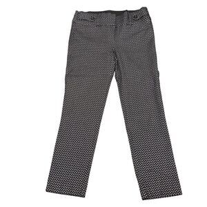 Candie’s Skinny Ankle Stretchy Pants With Geometric Print Black White Size 9